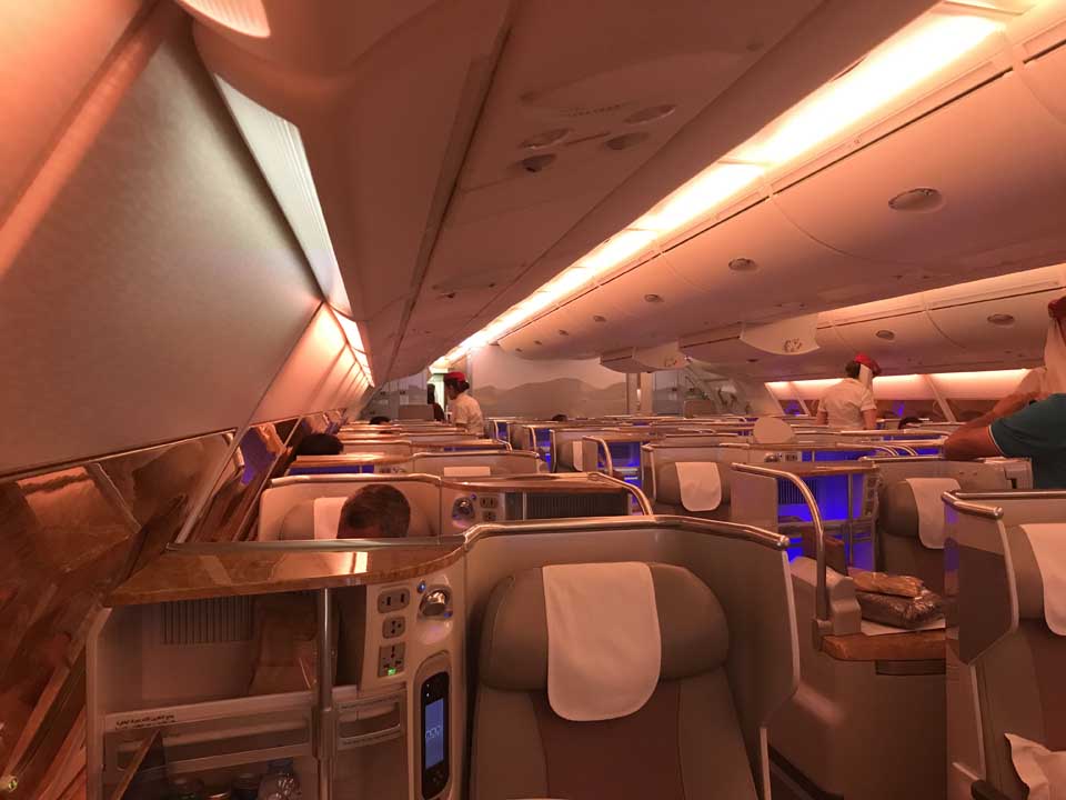 Business Class Airbus A380 Emirates